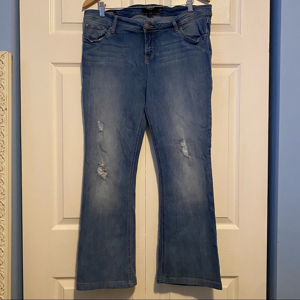Torrid Luxe Slim Boot Cut Jeans Size 16 Extra Short EUC